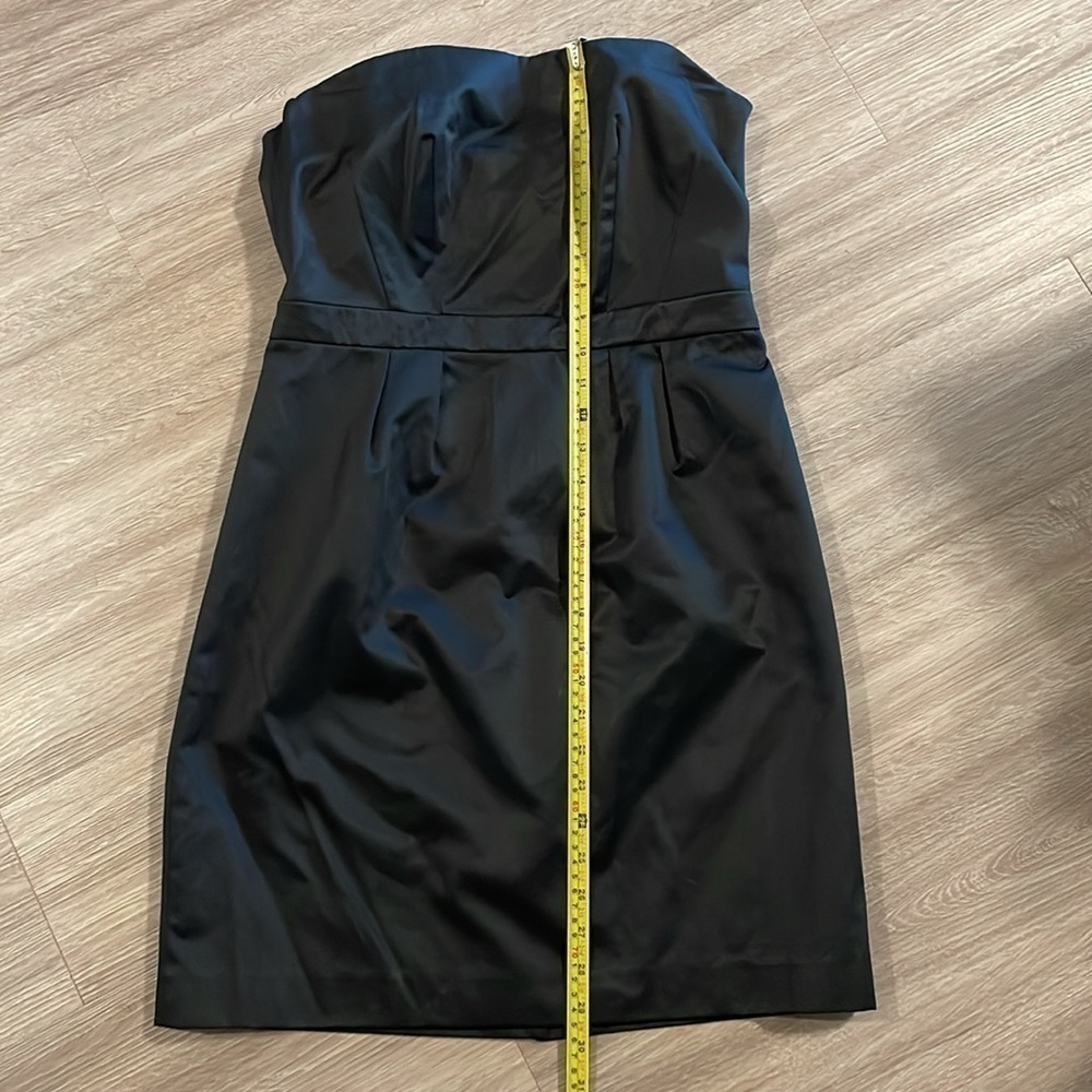Target Women’s Strapless Mini Dress Size 8 Black Cotton Fitted Cocktail Party - Picture 16 of 17